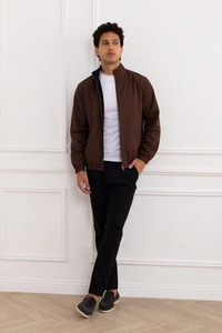 High Quality Luxury Blank Custom Logo <b>Men's</b> Bomber <b>Jacket</b> Reversible Hot Sale Fashion Reversible Full Zipper Coated <b>Jacket</b> - Product Image 5