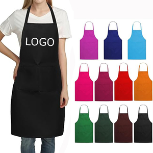 Delantal Unisex de Algodón con Bolsillo, 73 cm de Alto, 63 cm de Ancho, Manga Corta, para Restaurante o Bar, con Tirantes Ajustables, Uniforme para Camareros - Product Image 2