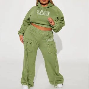 Conjunto de Sudadera y Pantalones Cortos de Forro Polar para Mujer, Estilo Otoñal, Cuello Alto, Hombros Caídos, Diseño Sólido - Product Image 5