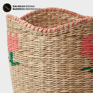 Handmade Natural Seagrass Eco-Friendly Storage <b>Basket</b> for Kitchen <b>Bathroom</b> & Living Room Foldable Vintage Organizer - Product Image 2