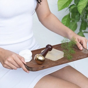 Bâtonnet Kansa en bois fait main, outil de massage ayurvédique naturel, toucher authentique, design moderne pour les soins quotidiens du visage - Product Image 5