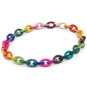 Cadena de eslabones de resina abstracta personalizada para regalos de productos de alta gama, eslabones de resina artísticos duraderos y ligeros para bolsos de hombro modernos - Product Image 5