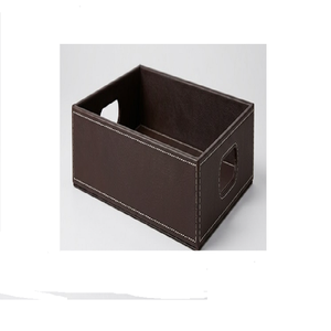 Luxury PU Leather Serving <b>Tray</b> with Metal Handles Single Tier Classic Design for Kitchen & Bathroom Use Handmade Breakfast <b>Tray</b> - Product Image 5