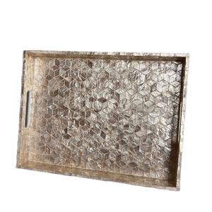 Bandeja de Servicio Premium Hecha a Mano con Madreperla, Tamaño Personalizado para Hoteles y Restaurantes, Decorativa, Hecha a Mano al Mejor Precio - Product Image 1