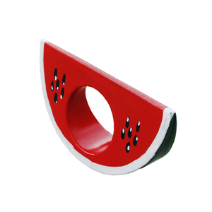 Rond de serviette pastèque, rond de serviette en bois pour dîners de mariage, salle à manger, réunion de famille et occasion spéciale - Product Image 1