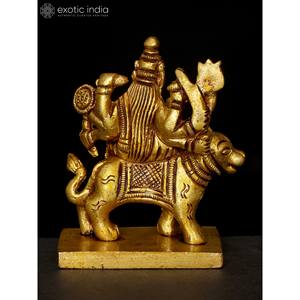 2 Inches Petite Déesse Durga (Sherawali Maa) Sculpture en laiton pour la décoration intérieure et le temple Fabriqué en Inde - Product Image 4