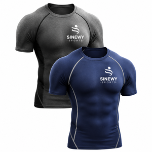 Camiseta Deportiva Personalizada de Alta Calidad, Transpirable, de Secado Rápido, Manga Corta, Poliéster/Spandex, Unisex, Colores Personalizados, Logotipo Personalizado de Fábrica - Product Image 1