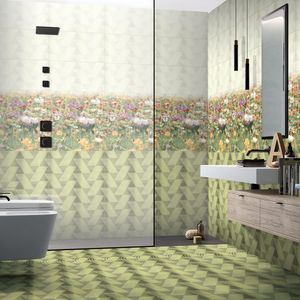 300x600 white glossy ceramic wall tile elegant minimalist design perfect for office interiors commercial buildings large <b>scale</b> - Product Image 1