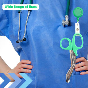 Ciseaux de soins infirmiers avec porte-badge rétractable, ciseaux de sécurité en acier inoxydable pour traumatismes, ciseaux à pansements ANAAIF ENTERPRISES - Product Image 5