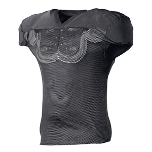 Maillot de football sans manches en maille noire pour homme, col en V, respirant, ajusté, vêtements de sport pour adultes, toutes saisons - Product Image 2