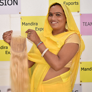 Cheveux vierges Remy bruts bon marché, cuticules alignées, tissage, couleur naturelle, non traités, fermeture 6*6, ondulés, 613, extensions de cheveux humains indiens - Product Image 2