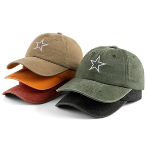 Casquette de baseball unisexe ajustable en coton lavé avec broderie étoile, 6 panneaux, style Dad Cap, qualité supérieure - Product Image 5