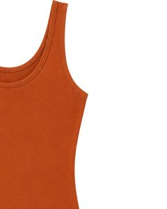 Manufacturer Rust Orange Tank <b>Top</b> With Teal Shorts Women Summer Casual Two Piece Lounge Wear Outfit Set Soft Stretch Fit Outfit - Product Image 4
