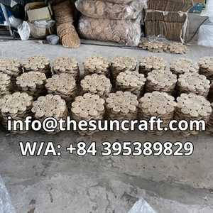 Heavy Duty Seagrass <b>Placemats</b> Round Braided Table Mats Natural Fiber Wicker Chargers for Sturdy Dining Decor - Product Image 4