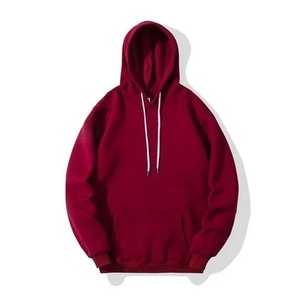 Oversized Hooded Sweatshirt Men Solid Black Polyester French Terry Casual Winter Eco-Friendly Regular Fit Pocket Design - Product Image 3