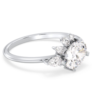 REYES IGI Certified Lab Grown <b>Diamond</b> <b>Ring</b> Exquisite 14K White Gold Engagement Solitaire <b>Rings</b> for Unforgettable Moments - Product Image 3