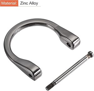 Hebilla de anillo en D en forma de U con tornillo, de aleación de zinc, para bolsos, cinturones, equipaje, arneses y accesorios de cuero. - Product Image 2
