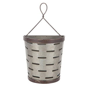 Wholesale Rustic Galvanized Metal Wall Planter Set Decorative Farmhouse Hanging Flower <b>Pots</b> for Indoor Outdoor Garden Decor - Product Image 4