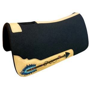 แผ่นรองอานม้าแบบตะวันตกผ้าสักหลาดขน100% ผลิตภัณฑ์หนังสำหรับขี่ม้าจากผู้ผลิตออกแบบตามสั่ง - Product Image 2