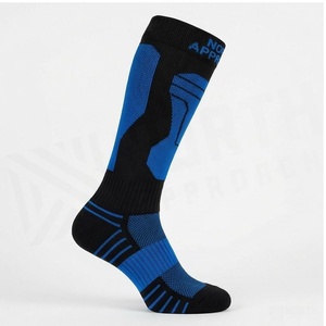 North Approach <b>Knee</b> <b>High</b> Hiking <b>Socks</b> Blue Breathable Knitted for Adults Summer Sport Use - Product Image 3