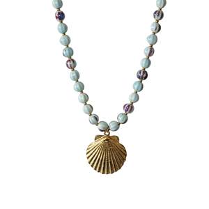 สร้อยคอประดับเปลือกหอยสไตล์โบฮีเมียนชุบทองคำ รุ่น SmileJoyas YN2703879B - Product Image 1