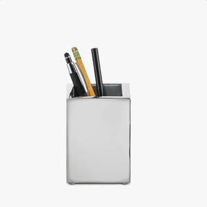 Wholesale Eco-Friendly Chrome Plated Metal <b>Toothbrush</b> <b>Holder</b> Cylinder Tumbler Stand Bathroom Vanity Accessory for Hotels - Product Image 1