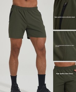 Shorts de sport et de loisirs pour hommes personnalisés, tricotés 100 % coton, taille haute élastique, séchage rapide, coupe ajustée - Product Image 6
