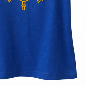 T-shirt SGRho floqué à col rond pour femme, motif lettres grecques vintage, bordure contrastante, manches courtes, décontracté, style sororité - Product Image 6