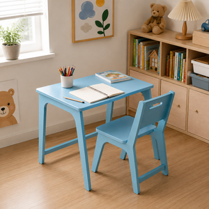 Ensemble bureau et chaise d'enfant en bois, style moderne, table d'étude pour enfants, bureau en bois DISICO - Product Image 5