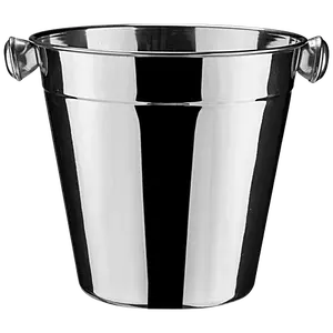 Cubo de Hielo de Acero Inoxidable de Doble Pared Aislado de Alta Calidad al por Mayor con Asas para Enfriar Champaña en Fiestas y Cócteles - Product Image 1