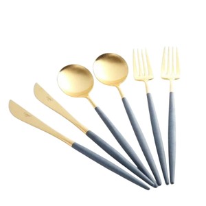 Ensemble de couverts en acier inoxydable mat argenté de qualité supérieure, durable et luxueux, design moderne pour hôtel - Product Image 6