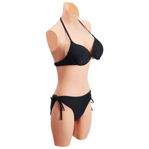 Plastron en silicone taille D pour travestis, seins artificiels réalistes en coton de soie, formes de seins pour cosplay transgenre, drag queen - Product Image 1