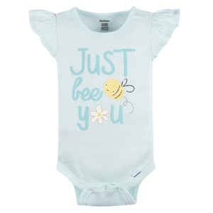 Gerber กลีบเลี้ยงผึ้งแขนสั้นสำหรับเด็กผู้หญิงบอดี้สูทผ้าฝ้าย100% ซี่โครงได้รับการรับรอง OEKO-TEX 4แพ็ก - Product Image 4