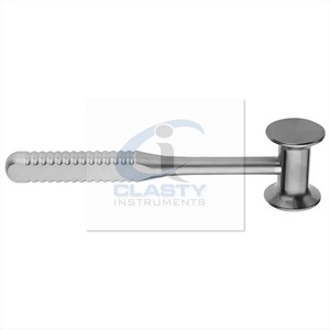 Marteau réflexe chirurgical en acier inoxydable, instrument médical manuel ORL, instrument de diagnostic orthopédique de classe I, réutilisable, CE, OEM - Product Image 1