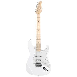Glarry GST elegante Kit di chitarra elettrica Pickup S-S-H con borsa da 20W AMP cinturino per chitarra bianco - Product Image 3