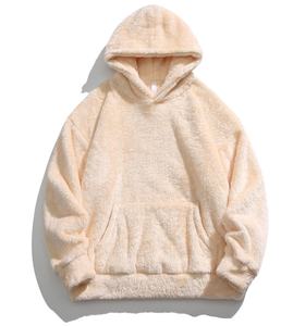 Sudadera con Capucha de Forro Polar Grueso Personalizada OEM, Corte Cuadrado, Ropa de Calle de Lujo para Invierno para Hombre, Sudadera con Capucha Bordada con Patrón Sólido - Product Image 2