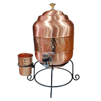 Distributeur d'eau froide manuel en laiton Amson de qualité supérieure, en cuivre pur, avec robinet à finition martelée pour usage commercial, garantie 1 an