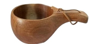 Tasse à lait en bois écologique de qualité supérieure avec soucoupe 150 ml Art Camp Café Compagnon en caoutchouc Cadeau personnalisé avec inscription de logo - Product Image 6