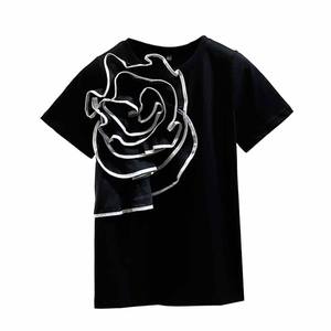 <b>Top</b> Selling Fashion High Women's T-shirt Fashion O-neck Loose Casual Your logo Short Sleeve Ladies T-shirt - Product Image 1