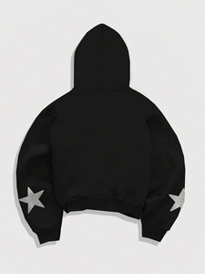 เสื้อฮู้ดดี้ผู้ชายปักโลโก้เชนิลล์แบบสั่งทำตามความต้องการสูง พร้อมโครงสร้างผ้าที่เบาและคุณภาพพรีเมียม - Product Image 2