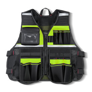 Chaleco de Trabajo para Electricistas, Resistente, Impermeable, con 10-14 Bolsillos, Reflectante, con Logotipo de Goma, Personalizable OEM - Product Image 3