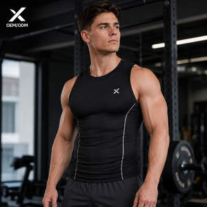 Camisetas de Compresión Personalizadas para Hombre X Sports City, Mezcla de Poliéster y Elastano, Alta Demanda, Ropa Deportiva OEM/ODM, Venta Caliente - Product Image 5