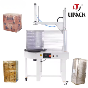 Máquina para envolver con film estirable de plástico para cajas de cartón y equipaje con mesa baja superior para envolver con film estirable. - Product Image 2