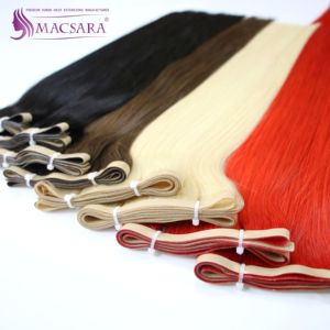 Vente en gros de ruban long à cuticules alignées dans les extensions de cheveux humains Ruban d'injection Extension de cheveux Trame de ruban de génie à double tirage - Product Image 2