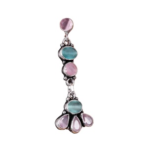 Hot Selling Oxidized <b>Silver</b> <b>Dangle</b> <b>Earrings</b> Bulk | Multi Crystal Stone Ethnic <b>Earrings</b> | Boho Fashion Jewelry Wholesale Supplier - Product Image 1