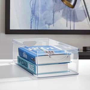 Contenedor Apilable de Plástico Transparente Extra Largo para Almacenamiento, Organizador de Refrigerador para Gabinete de Cocina o Despensa - Product Image 5