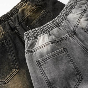 Pantalon de jogging noir pour homme avec cordon de serrage et détails frangés, pantalon streetwear tendance pour les loisirs, la culture hip-hop et urbaine - Product Image 4