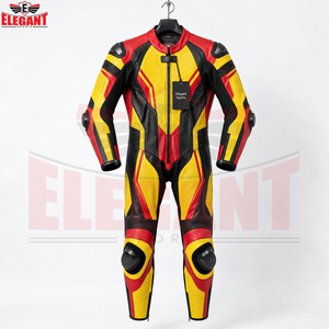Combinaisons de course moto sur mesure en cuir, fabrication OEM ODM, haute qualité, protection intégrale du corps avec protections rigides, directement de l'usine. - Product Image 4