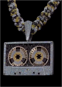 Collares con Colgante de Moissanita Redonda de Corte Brillante, Estilo Punk, de Acero Inoxidable, Joyería de Moda para Hombres y Mujeres - Product Image 6