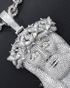 Colgante Grande de Plata de Ley 925 Totalmente Cubierto de Diamantes para Hombre, con Certificado GRA, Estilo Hip Hop, Chapado en Oro Amarillo, con Diamantes de Moissanita - Product Image 4